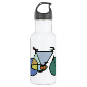 bicycle - biking + bike waterfles  (Voorkant)