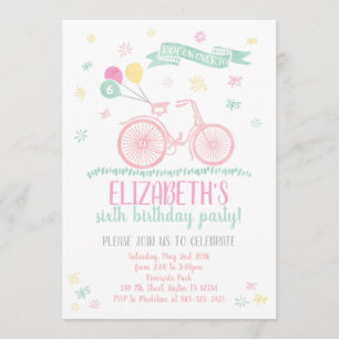 Bicycle Birthday Invitation of Any Bike Event Kaart