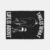 Bicycle Bmx Cyclist Father And Son Child Cyclist B Fleece Deken (Voorkant (Horizontaal))