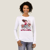 Bicycle & Brews Cute Coffee Girl Women’s  Tri-Blend Shirt (Voorkant)