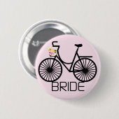 Bicycle Bride Tshirts en Gifts Ronde Button 5,7 Cm (Voorkant /achterkant)