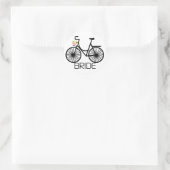 Bicycle Bride Tshirts en Gifts Ronde Sticker (Tas)