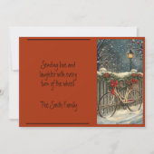 Bicycle Christmas Holiday Card  Feestdagenkaart (Voorkant)