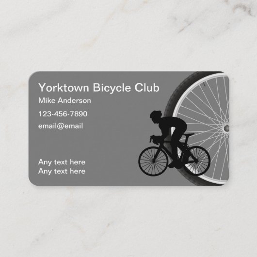 Bicycle Club Theme Visitekaartjes (Voorkant)