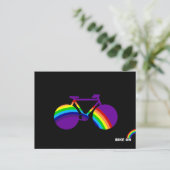 bicycle & color rainbow briefkaart (Staand voorkant)