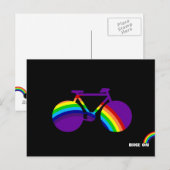 bicycle & color rainbow briefkaart (Voorkant / Achterkant)