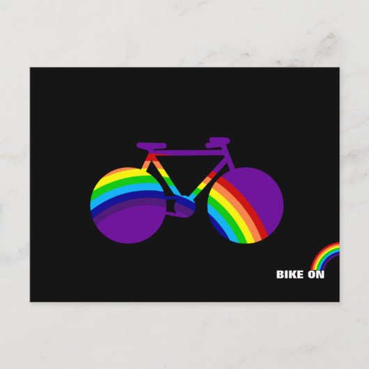 bicycle & color rainbow briefkaart (Voorkant)
