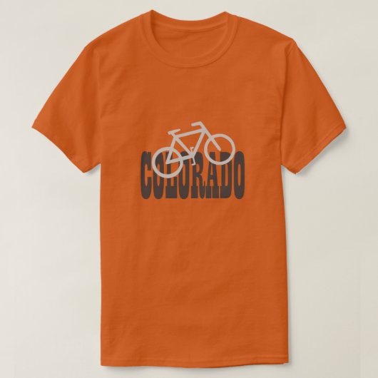 Bicycle Colorado Bike Outline on State Name T-shirt (Design voorkant)