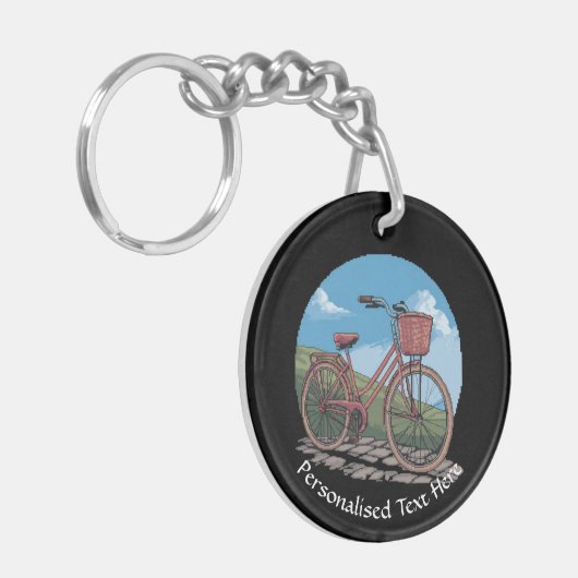 Bicycle Custom NAME Sleutelhanger (Voorkant Links)