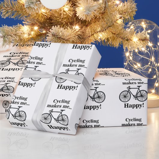Bicycle Cycling Bicycling Cyclist Birthday Cadeaupapier (Feestdagen)
