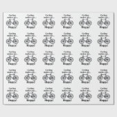 Bicycle Cycling Bicycling Cyclist Birthday Cadeaupapier (Vlak)