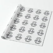 Bicycle Cycling Bicycling Cyclist Birthday Cadeaupapier (Uitgerold)