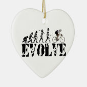 Bicycle Cycling Bike Riding Evolution Sports Art Keramisch Ornament (Rechts)