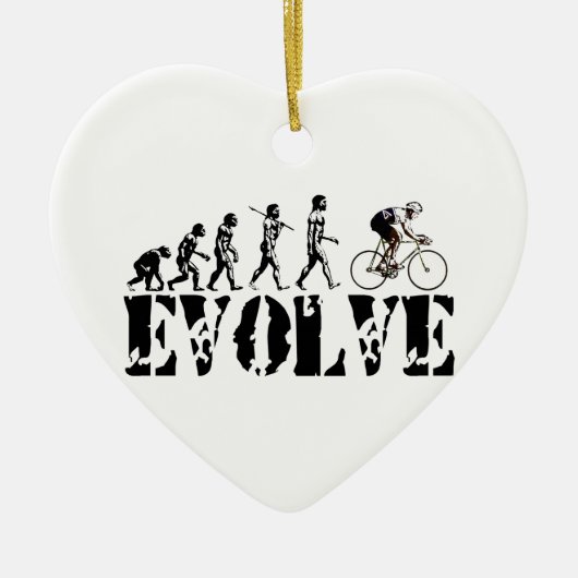 Bicycle Cycling Bike Riding Evolution Sports Art Keramisch Ornament (Voorkant)