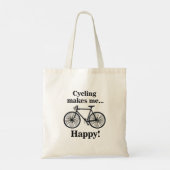 Bicycle Cycling Biking Cyclist Tote Bag (Achterkant)