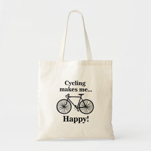 Bicycle Cycling Biking Cyclist Tote Bag (Voorkant)