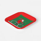 Bicycle Cycling Christmas Holiday Papieren Bordje (Gebogen)