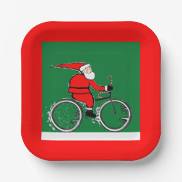Bicycle Cycling Christmas Holiday Papieren Bordje