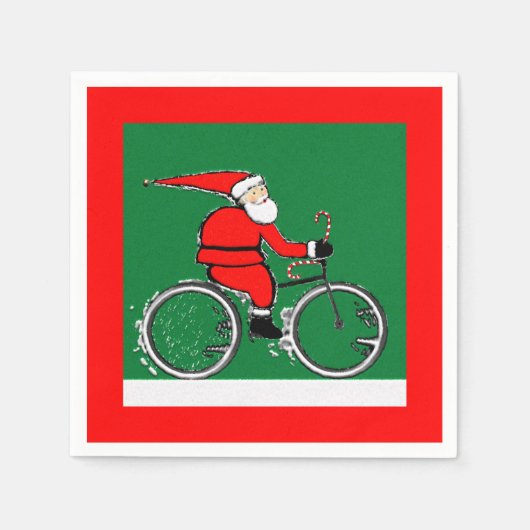 Bicycle Cycling Christmas Holiday Servet (Voorkant)