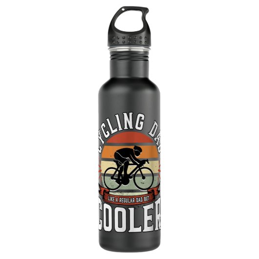Bicycle Dad Cycling Bike Father Day Gift Waterfles (Voorkant)
