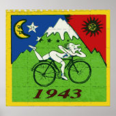 "Bicycle Day Celebration Blotter" Poster (Voorkant)