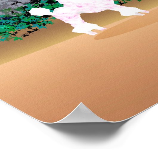 Bicycle Eiffel Tower Paris Frankrijk Poster (Hoek)