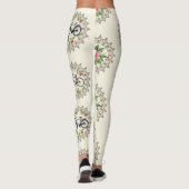 Bicycle Floral Mandalas Seamless Pattern Leggings (Achterkant)