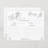 Bicycle Floral Recipe Kaart (Voorkant / Achterkant)