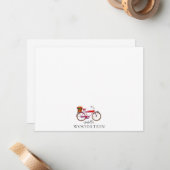 Bicycle Flowers - Aangepast Notitiekaartje (Voorkant / Achterkant in situ)