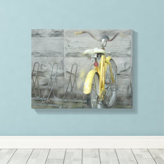 Bicycle Fotoaccentriek afbeelding Canvas Afdruk (Insitu (Houten vloer))