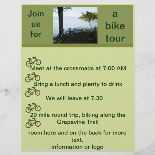Bicycle Fun Activities Flyer (Voorkant)