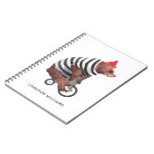 Bicycle Fun Bear | Voeg je naam toe Notitieboek (Linkerzijde)