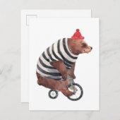 Bicycle Fun-Beer Briefkaart (Voorkant / Achterkant)