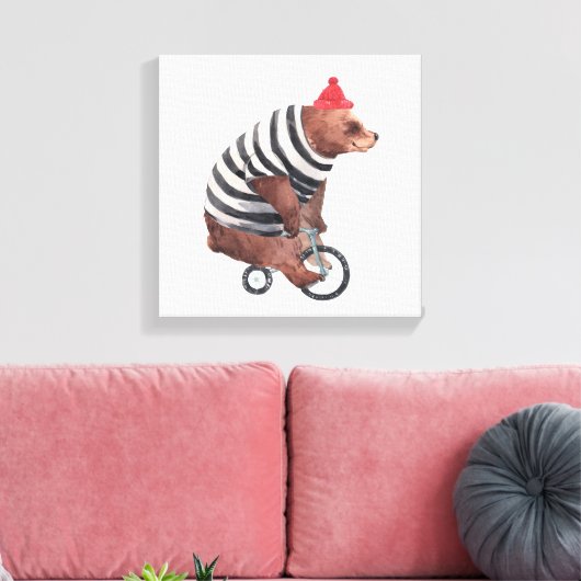 Bicycle Fun-Beer Canvas Afdruk (Insitu (Woonkamer))