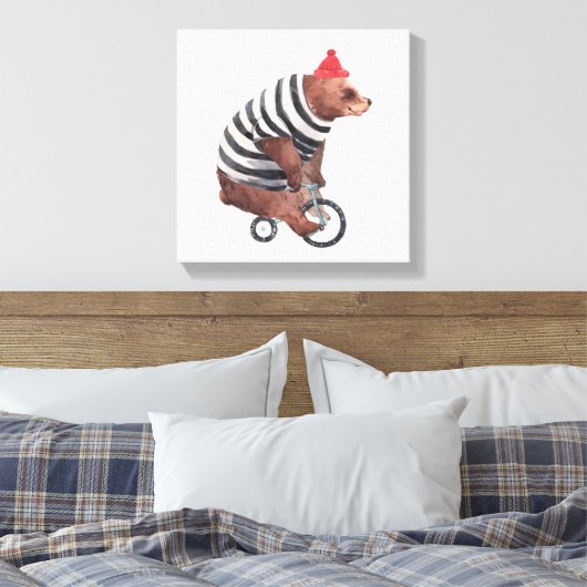 Bicycle Fun-Beer Canvas Afdruk (Insitu (Slaapkamer))