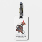 Bicycle Fun-Beer | Jouw namen toevoegen Bagagelabel (Achterkant verticaal)