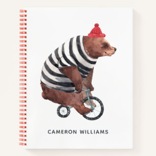 Bicycle Fun-Beer   Jouw namen toevoegen Notitieboek