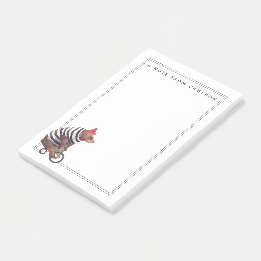 Bicycle Fun-Beer | Jouw namen toevoegen Post-it® Notes (Schuin)