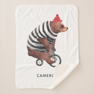 Bicycle Fun-Beer   Jouw namen toevoegen Sherpa Deken