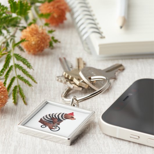 Bicycle Fun-Beer Sleutelhanger (Zijkant)