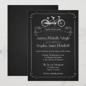 Bicycle Gebouwd voor 2 Chalkboard Wedding-uitnodig Kaart (Voorkant / Achterkant)