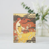bicycle Gele dress Briefkaart (Staand voorkant)