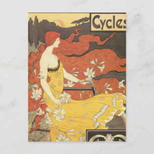 bicycle Gele dress Briefkaart