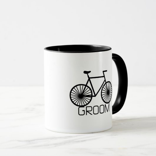 Bicycle Groom Tshirts en Gifts Mok (Voorkant rechts)