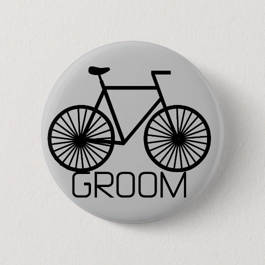 Bicycle Groom Tshirts en Gifts Ronde Button 5,7 Cm (Voorkant)