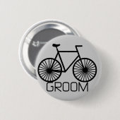 Bicycle Groom Tshirts en Gifts Ronde Button 5,7 Cm (Voorkant /achterkant)