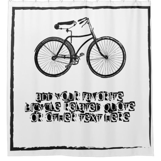  bicycle Grunge Custom Motivatie Quote Douchegordijn (Voorkant)