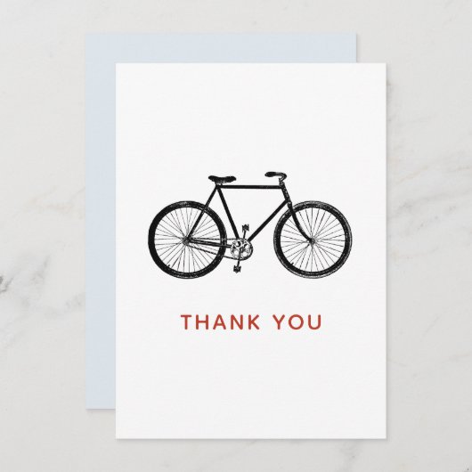 Bicycle Hartelijk dank,  Bike Bedankkaart (Voorkant / Achterkant)
