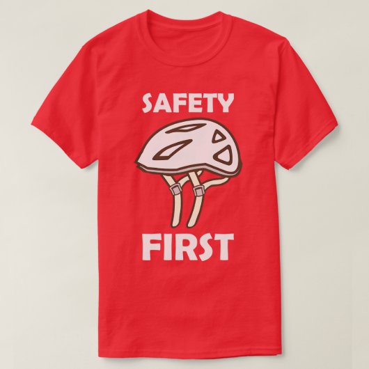 Bicycle Helmet Safety First T-shirt (Design voorkant)