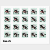 Bicycle Honey Badger Vierkante Sticker (Vel)